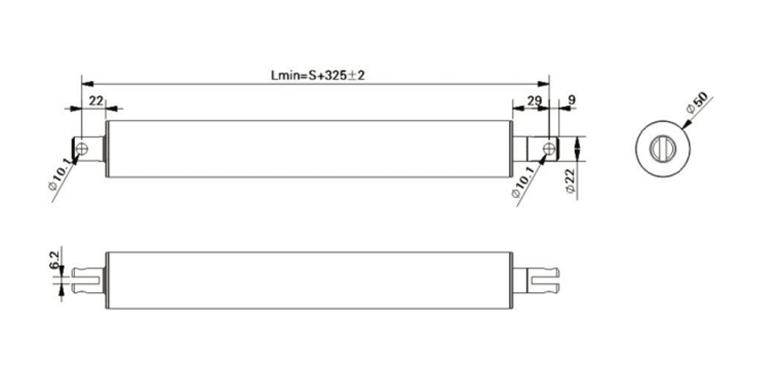 手術(shù)床電動推桿HW07標準結(jié)構(gòu)圖